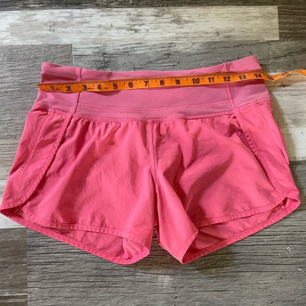 Lululemon speed up pink shorts size 4.